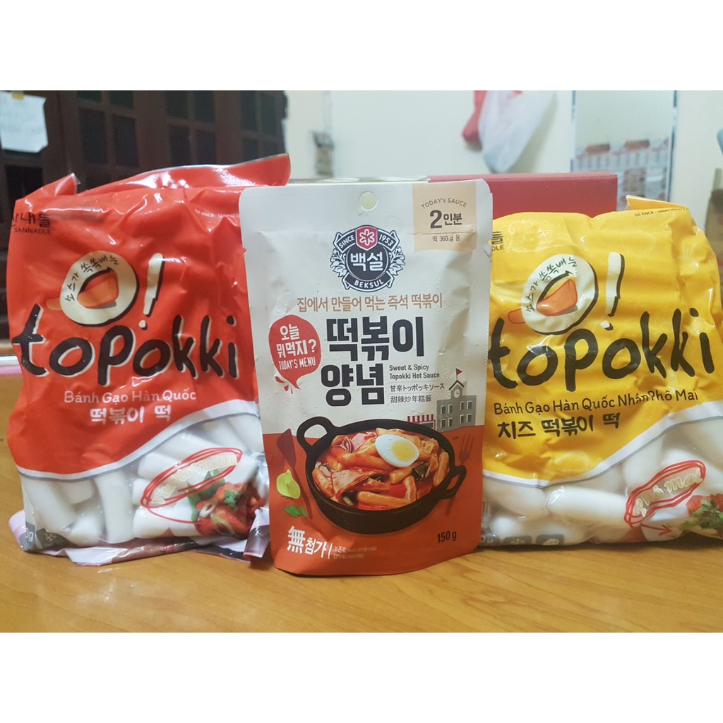Combo 500G Pre-Cut Rice Cake + 500G Cheese-Filled Rice Cake And 150G ...