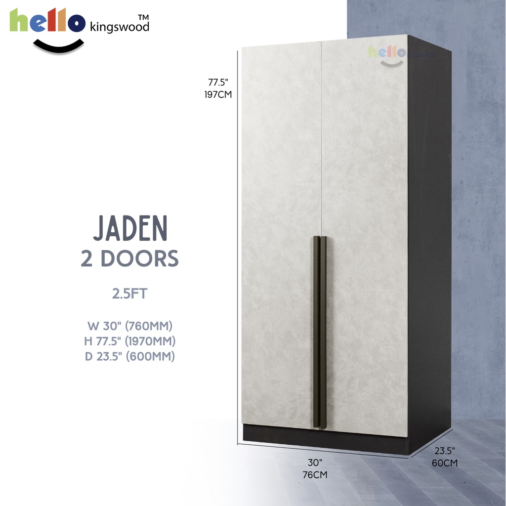[Kingswood] Jaden 2 3 4 Doors Wardrobe, Solid Plywood, Available in