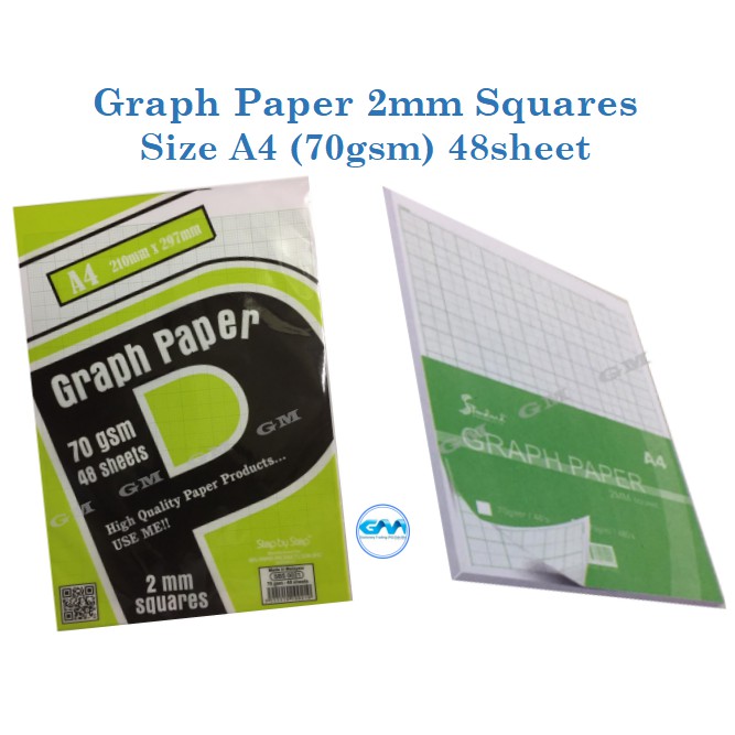 Graph Paper 48 sheet 70gsm A4 size | Kertas Graf A4 | Kertas Matematik ...
