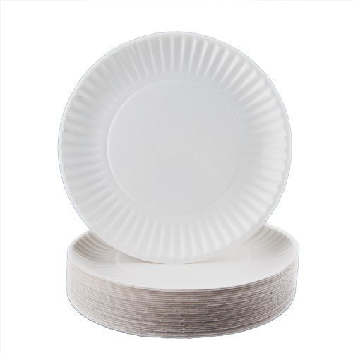 White Plain Paper Plate 20pcs 50pcs Shopee Singapore