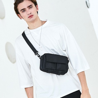 Men's Simple Small Square Crossbody Bag, Fashion Oxford Cloth