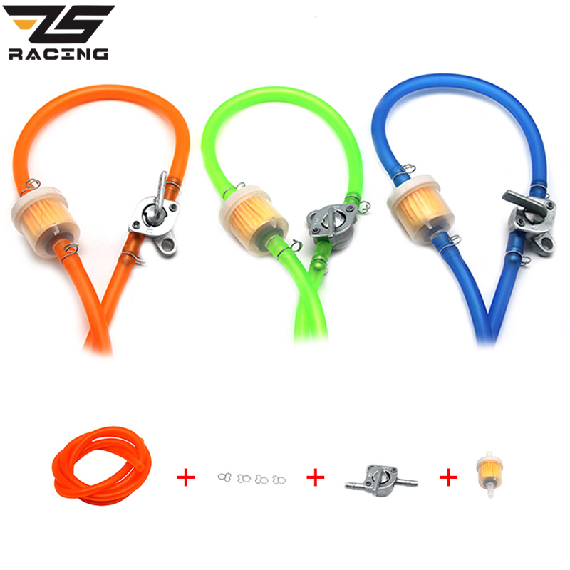 Hose 4 6mm Fuel Inline Switch Oil 1 Filters+ Petrol Motorcycle Fuel ...