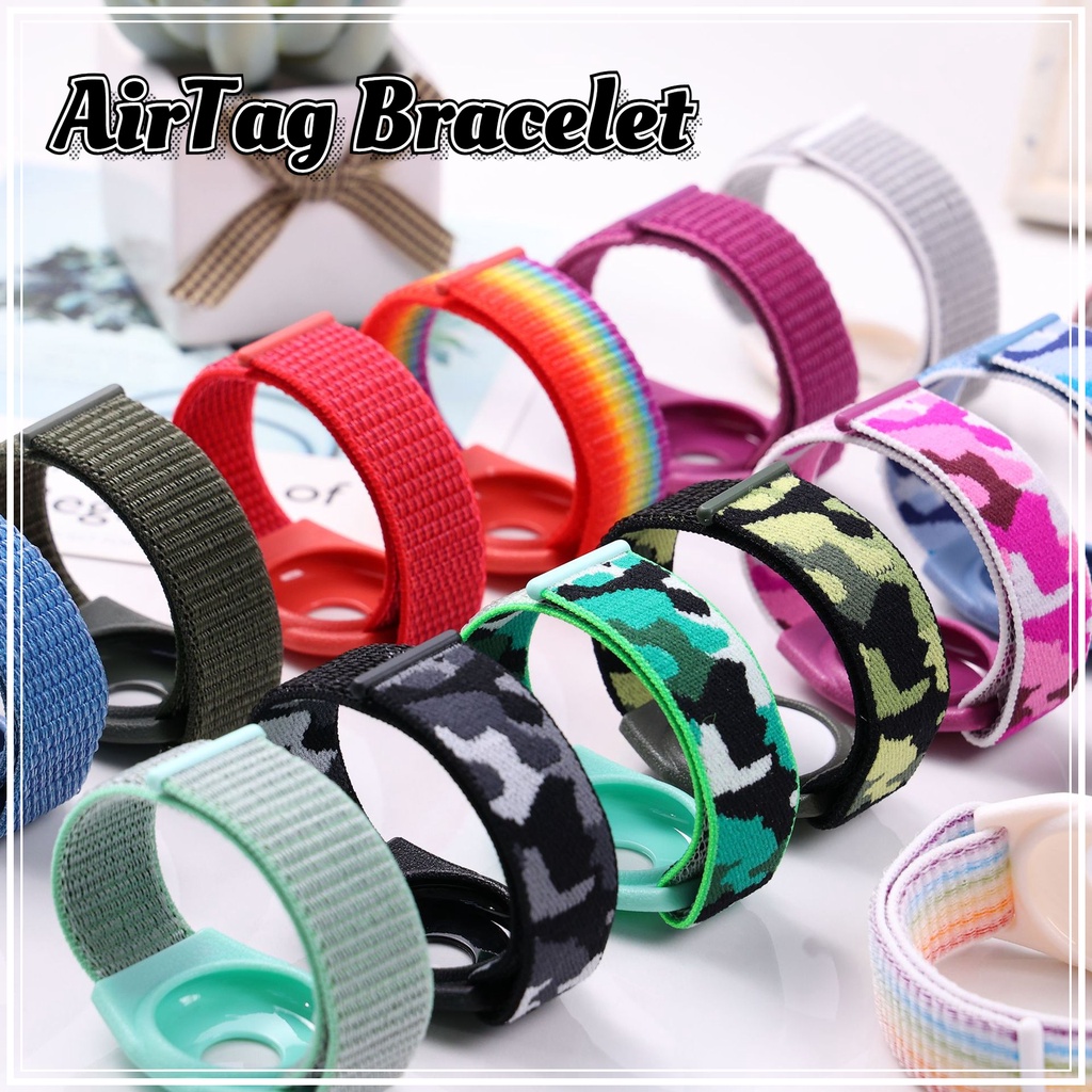 AirTag Bracelet for Kids, Apple Air Tag Protective Cover with Nylon  Wristband, Anti Lost GPS Trackers Case Cover Elastic Watch Band for  Toddlers Girls
