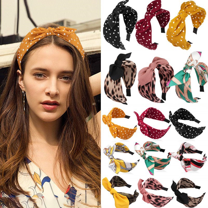 Fashion Korean Style Rabbit Bunny Ears Ribbon Scarf Hair Tie Wrap