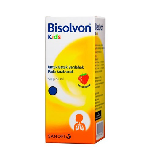 Bisolvon Kids Strawberry 60 ml /Obat Batuk Anak/Obat Flu dan Batuk Anak/Obat Sakit Tenggorokan/Batuk - Gambar 2