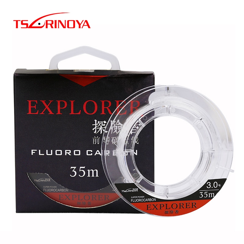 TSURINOYA EXPLORER 100% Fluoro Carbon Fishing Line 35m Fast Sinking ...