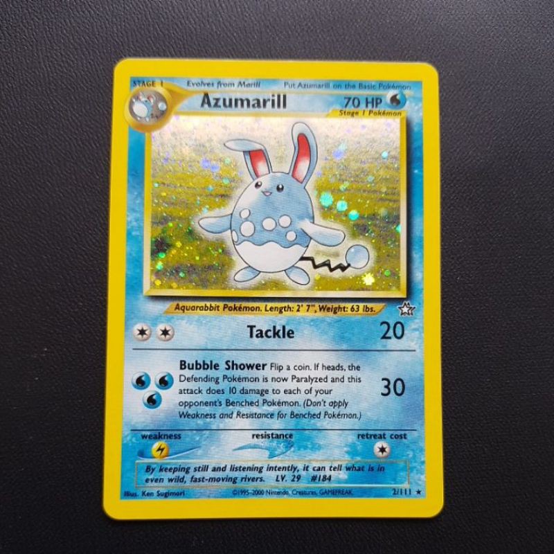 Pokemon AZUMARILL NEO GENESIS RARE FOIL UNLIMITED | Shopee Singapore