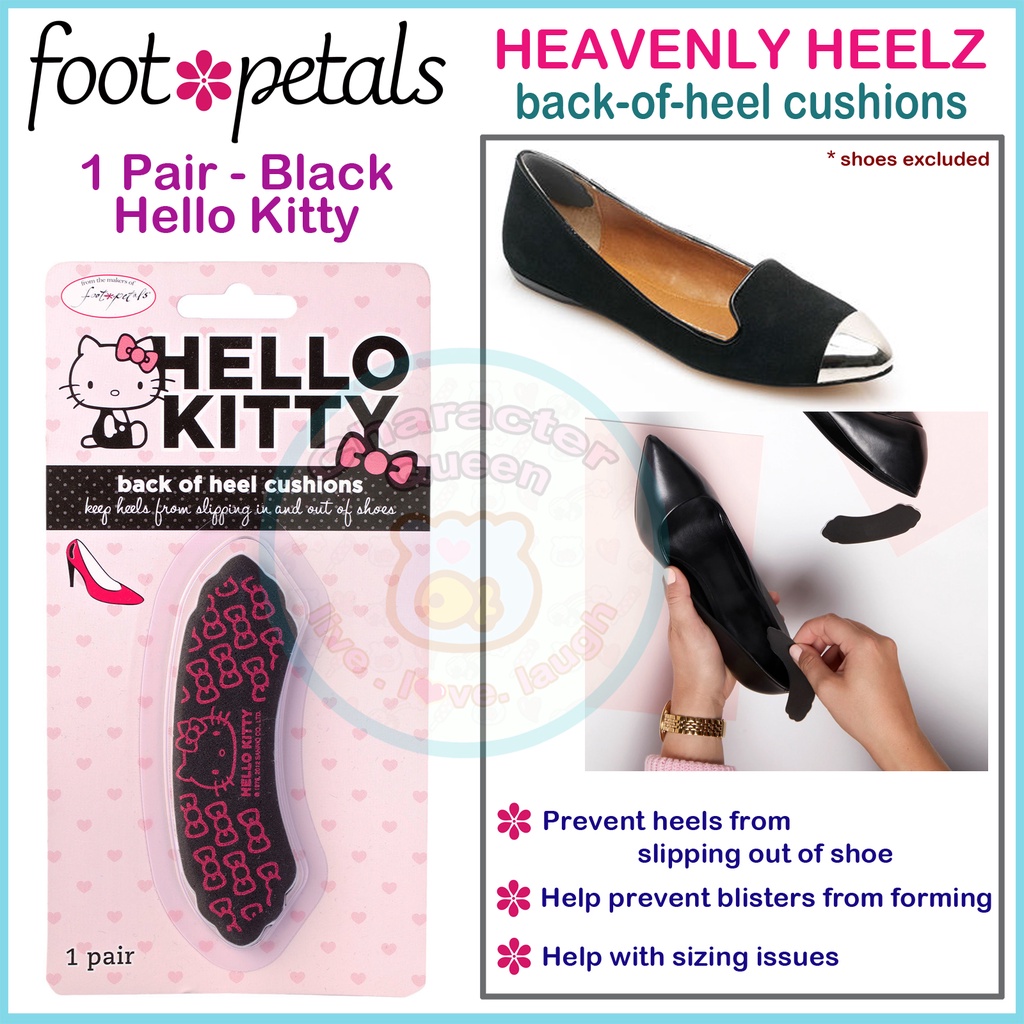 FOOT PETALS Heavenly Heelz HELLO KITTY Black 1 pair Back of Heel cushions Shopee Singapore