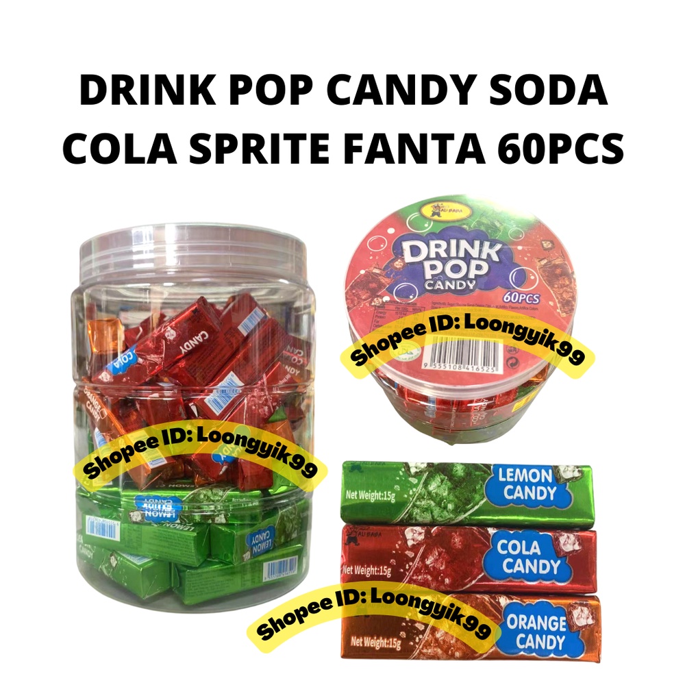 DRINK POP CANDY SODA FLAVOR COLA SPRITE FANTA 60PCS | Shopee Singapore