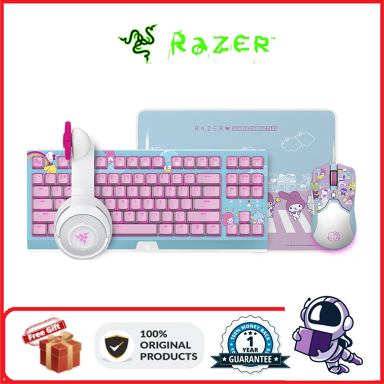 Razer Hello Kitty mouse keyboard headset set, 2020 new cute Hello Kitty