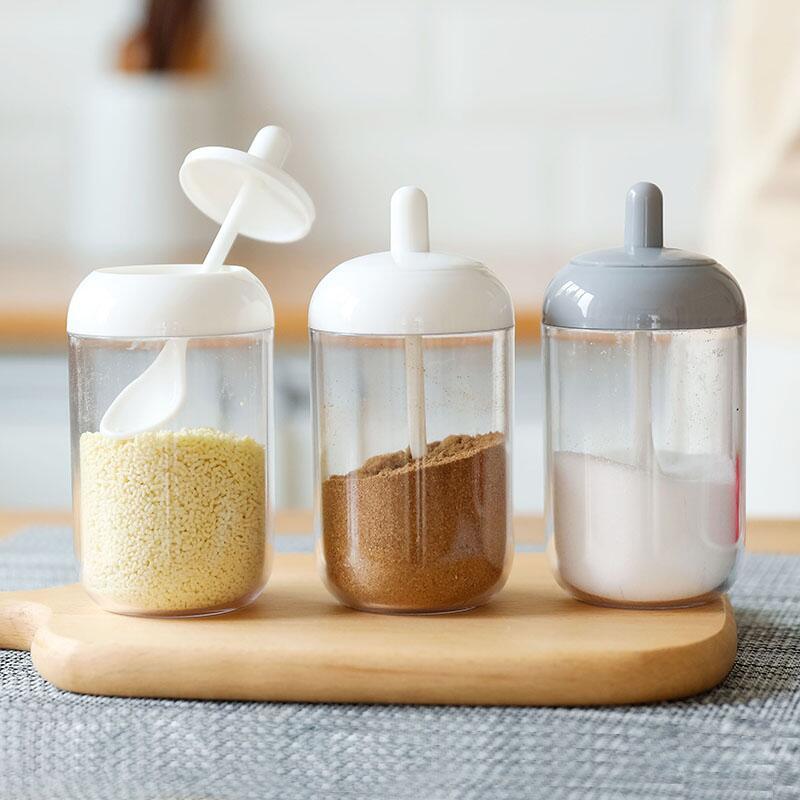 1 Pc Plastic Spice Jar Set with Lid BBQ Spice Seasoning Bottle