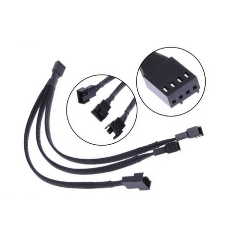 4 Pin Female to 4 Pin Male | 1 to 3 Way PWM Fan Sleeved Extension ...