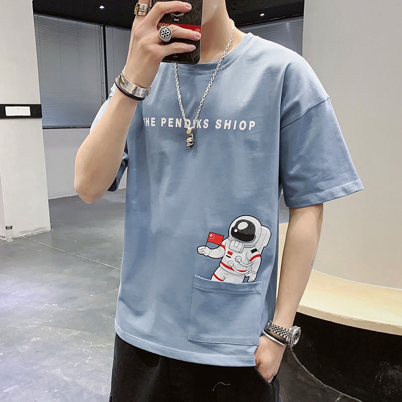 Men T-shirt Short Sleeve Tshirt Round Neck T shirt Men Clothing T-shirts