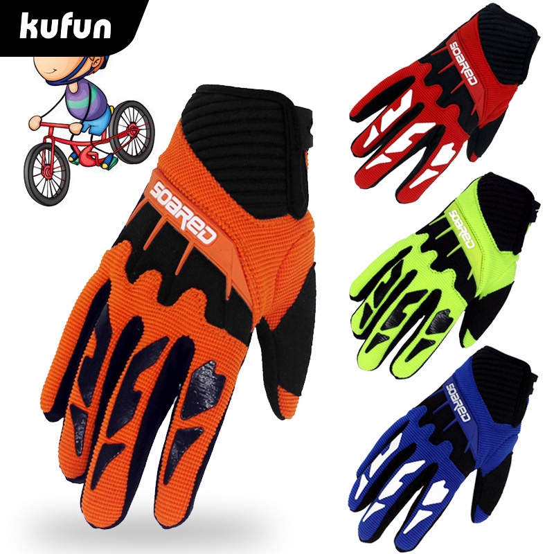 KUFUN 3-12 years old children bike gloves skating skate gloves