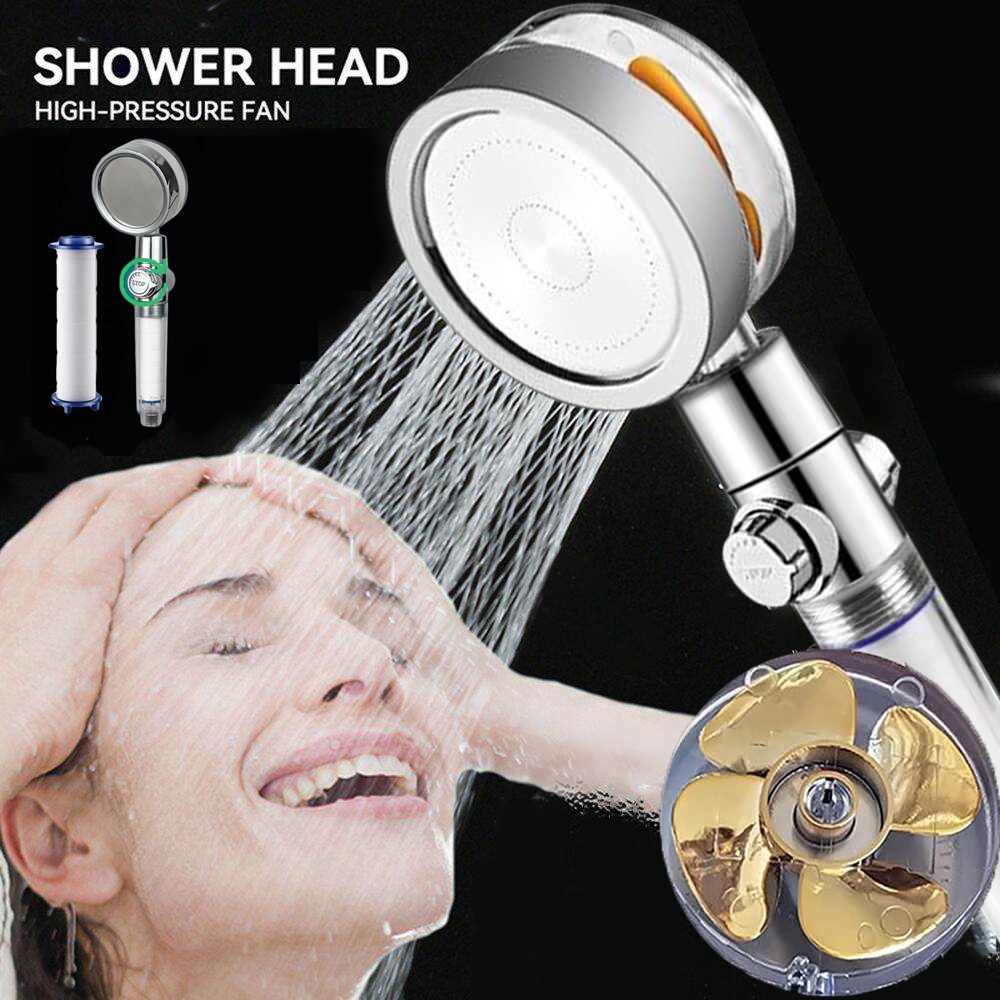 Propeller Shower Head High Pressure 360 Rotation High Pressure Water