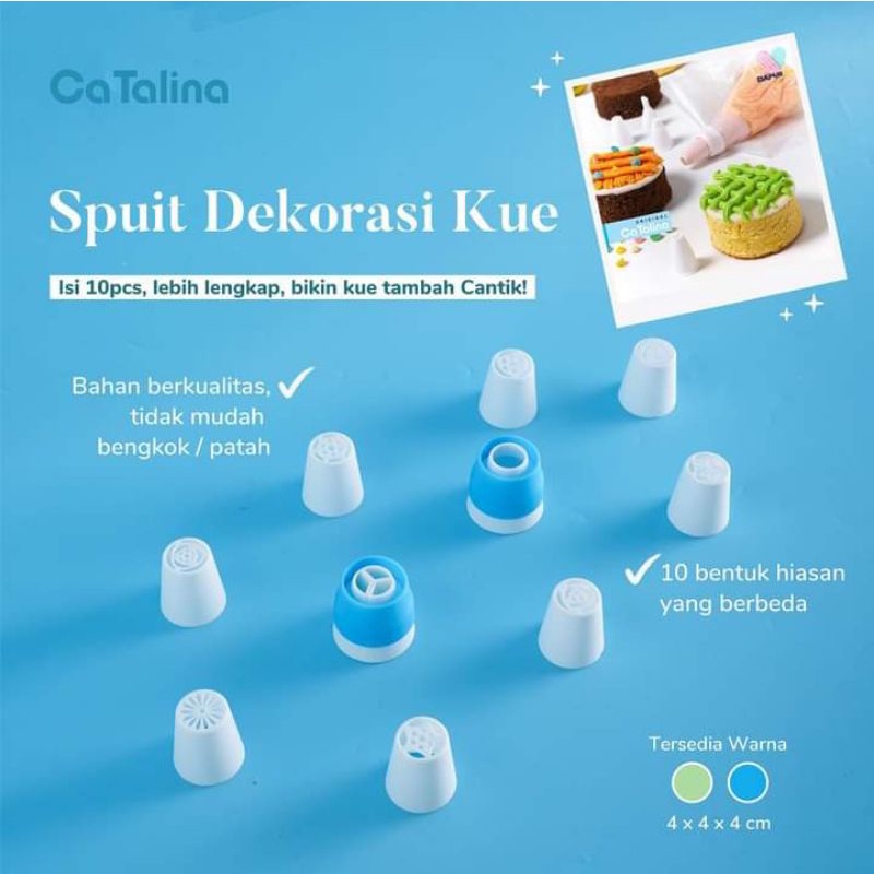 Spuit Dekorasi Kue Set 10 Pcs
