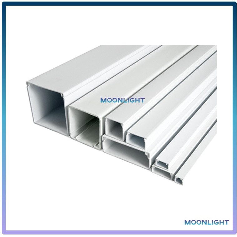 PVC Casing / Trunking Putih for Electrical Wiring (6 Ft / 6 Kaki ...