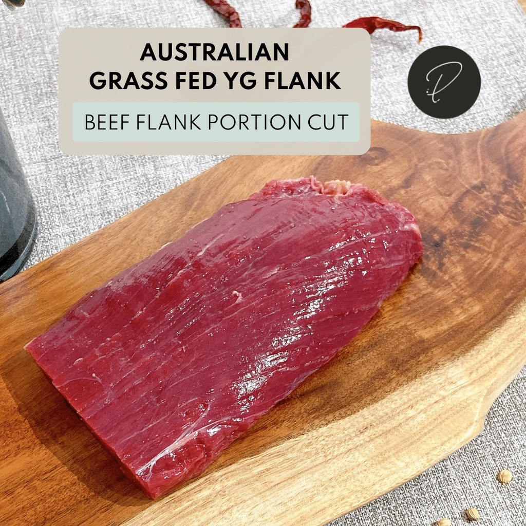 Punched Foods Australia Grass Fed YG Flank Steak Chilled Halal