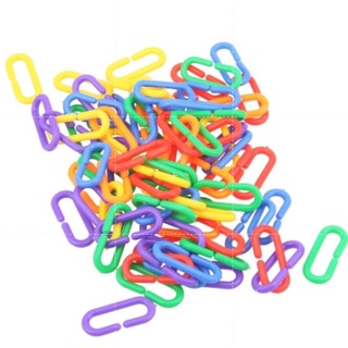 95pcs Plastic C-clips Hooks Chain Links C-links Diy Toy