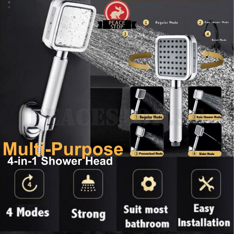 New Gen 4 in 1 Multi Function Shower Head Showerhead High Pressure ...