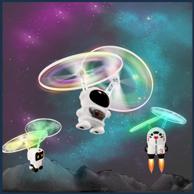 Ready Stock Hand Sensor Induction Aircraft Rc Helicopter /Spaceman with Led Light Kids Toys Helikopter Gift