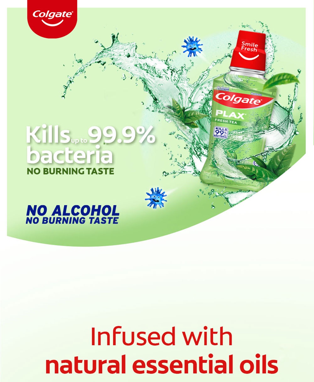 Colgate Plax Assorted / Ice / Fresh Tea / Active salt Mouthwash 1L ...