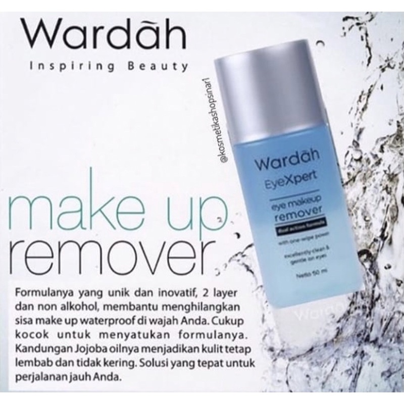 Wardah EyeXpert eye&lip makeup remover Shopee Singapore
