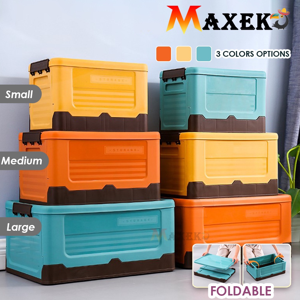 MAXEKO SO018 Collapsible Foldable Storage Box Bin Stackable Container ...