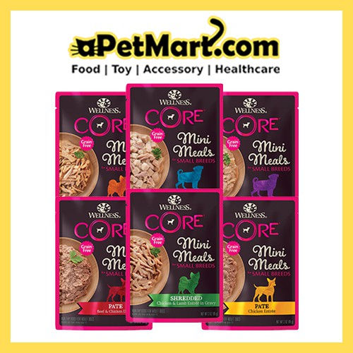 Wellness Core Small Breed Mini Meals Wet Dog Food 3oz 6 Flavors