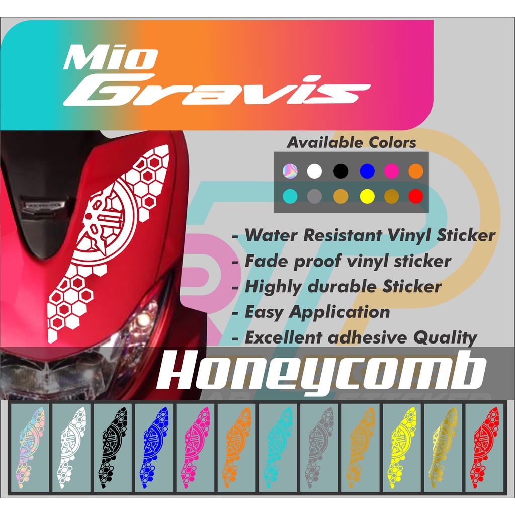 Yamaha Gravis Honeycomb Decals Sticker | Shopee Singapore