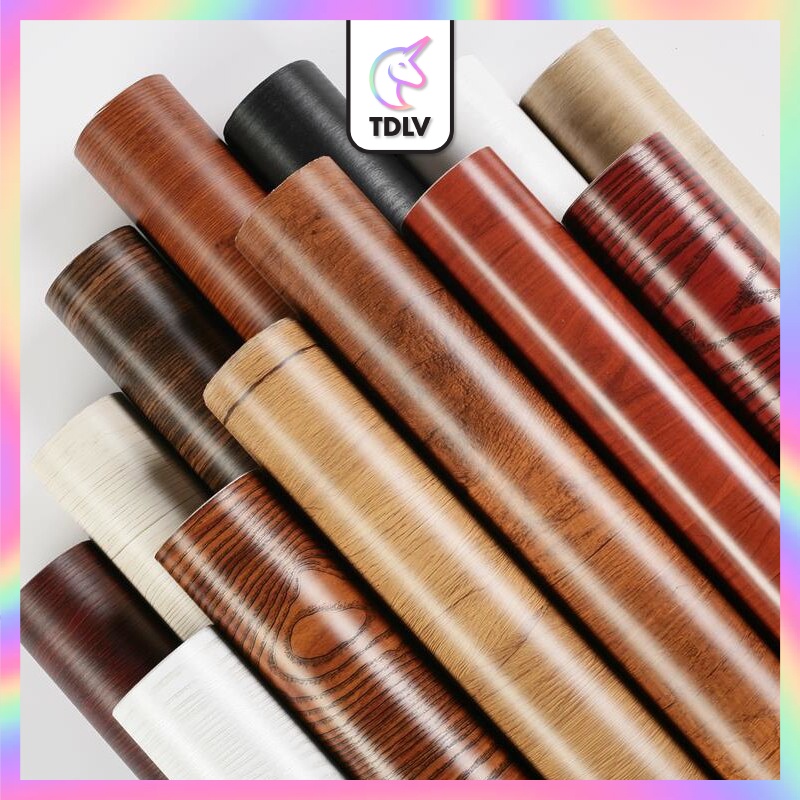 TDLV DIY 60CM X 5M Wood PVC Waterproof Wallpaper Furniture Cabinet ...
