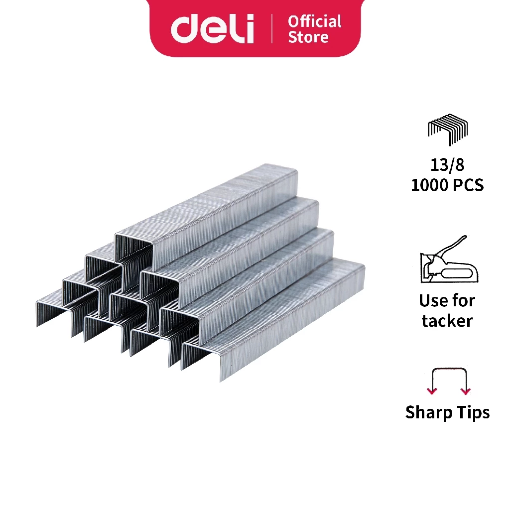 Deli Isi Staples Tembak 13/8 dengan ujung yang runcing untuk hasil yang maksimal anti karat ET70010 - Gambar 2