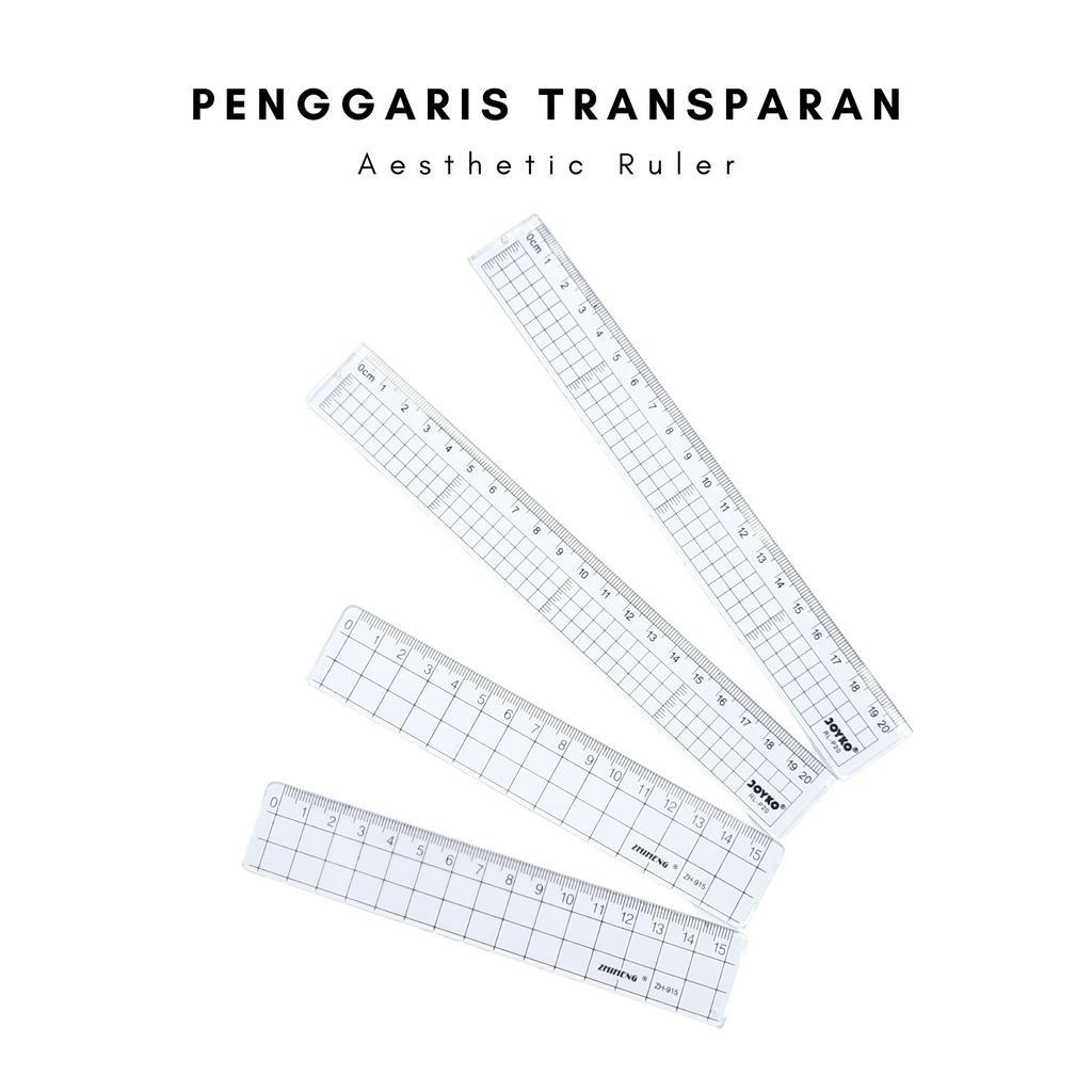 Minimalist Transparent Ruler 15cm/20cm - Aesthetic Ruler | Shopee Singapore