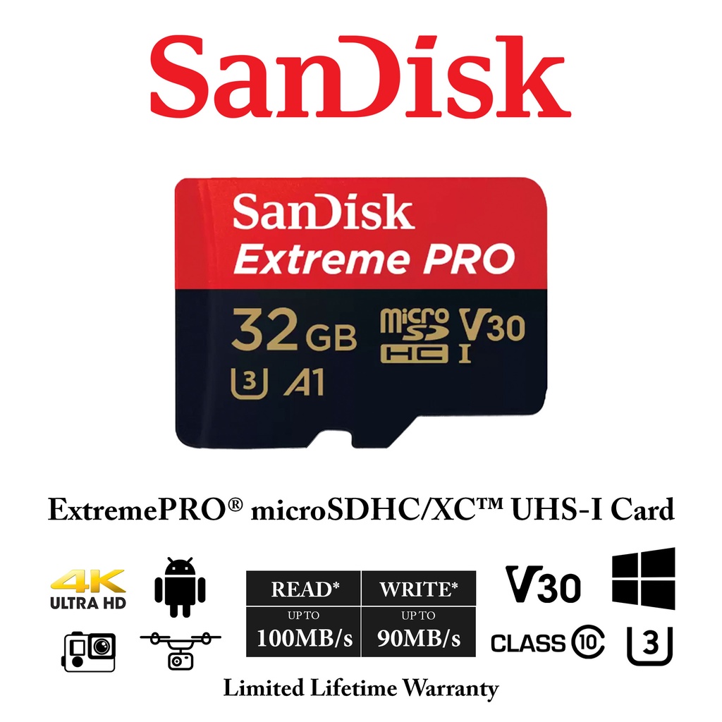 SanDisk Extreme Pro 256GB MicroSDXC Card A2 V30 U3