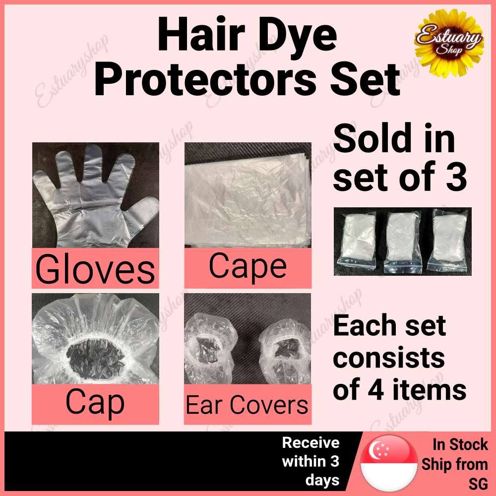 [SG Seller] Hair Dye Protectors (Set Of 3) Disposable Gloves, Shower