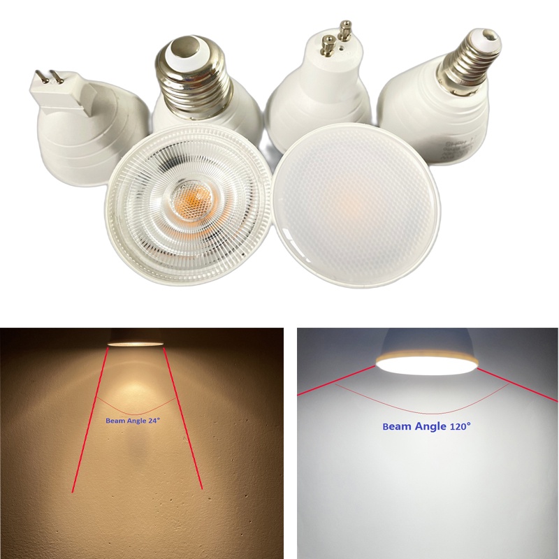 LED Bulb 6W E27 E14 MR16 GU10 GU5.3 220V240V 24/120 Degree Bombillas