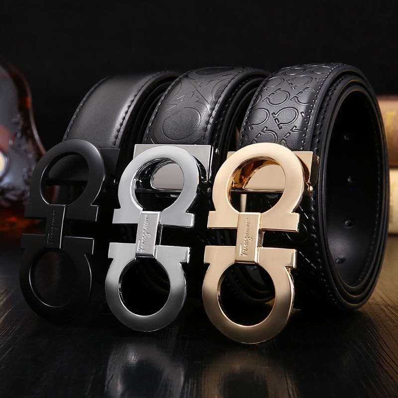 Belt Men's Two-Layer Genuine Leather Young People Casual Fashion All ...