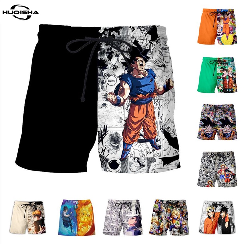 New Summer Beach Men Women Shorts 3D Printed Dragon Ball Naruto One Piece Fashion Casual Board Shorts Mens Short Pants Shopee Singapore