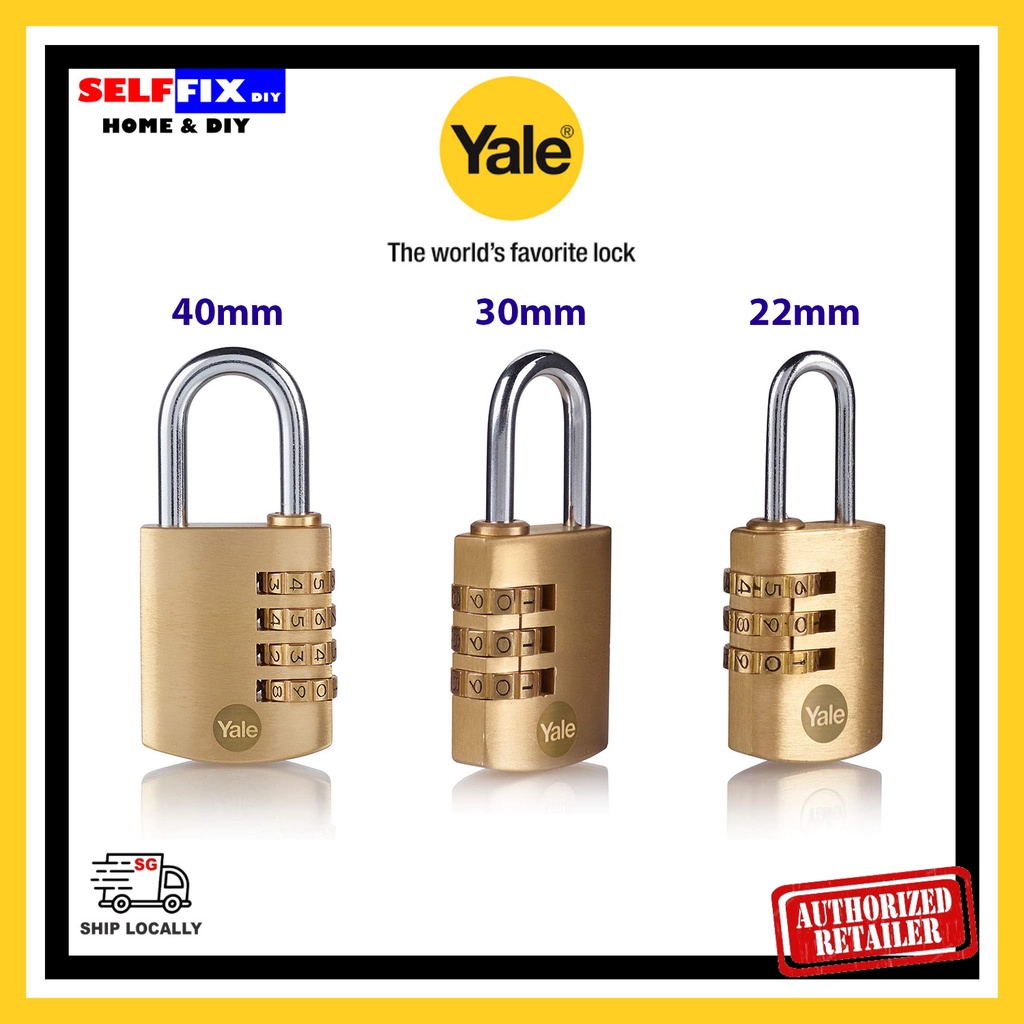Yale Lock Brass Resettable Combination Padlock Shopee Singapore