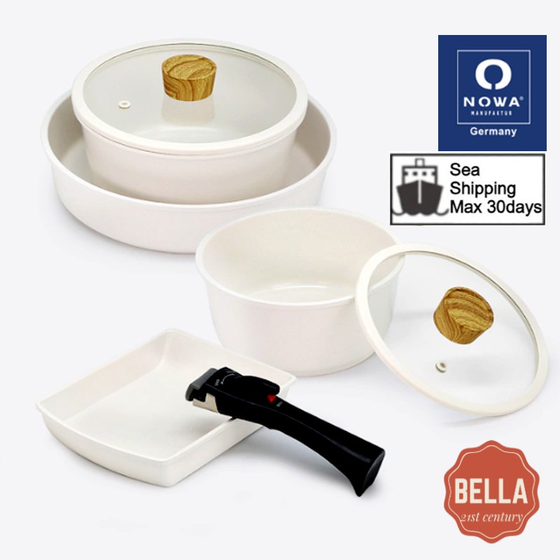 Germany Nowa Cookware 7P Set IH Induction Wok Pan Hot Pot Frying Pan EggRoll Pan [Sea Shipping