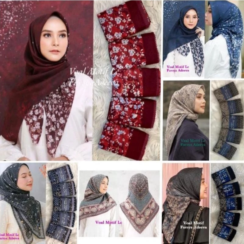 TERLARIS...!!! Segi Empat Motif Denay / Segi 4 Lasercut / Hijab Segi Empat Premium