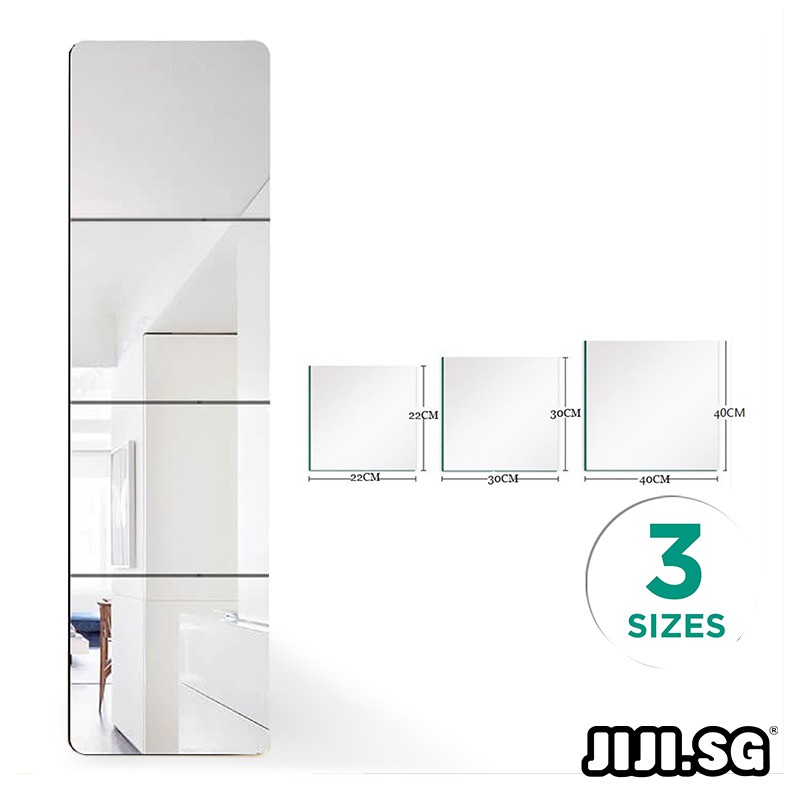 (JIJI SG) DIY ADHESIVE MIRROR / EASY INSTALLATION Shopee Singapore