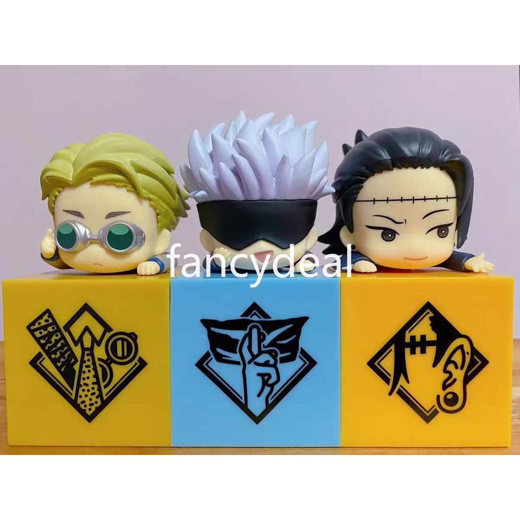 3pcs/set Anime Jujutsu Kaisen Gojo Satoru Nanami Kento Geto Suguru Q  Version Figure | Shopee Singapore