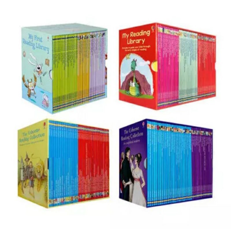 Usborne Reading Library Level 1,2,3,4 Early Learner English Story Books ...