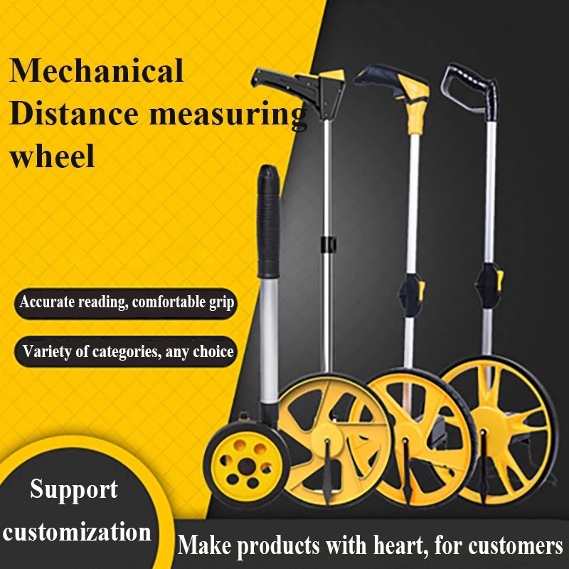 Handpush distance measuring wheel Rollertype road meter Length