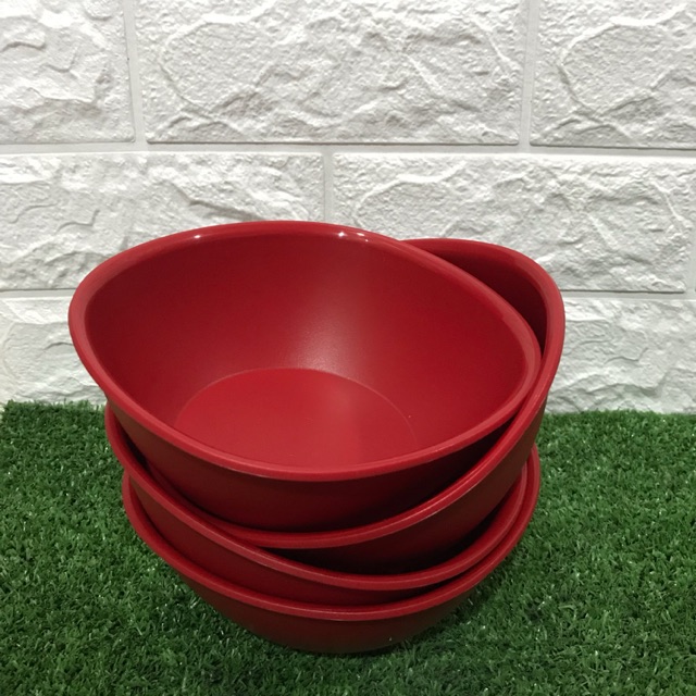 TUPPERWARE Royal Red Bowls 700ml (4pcs) | Shopee Singapore