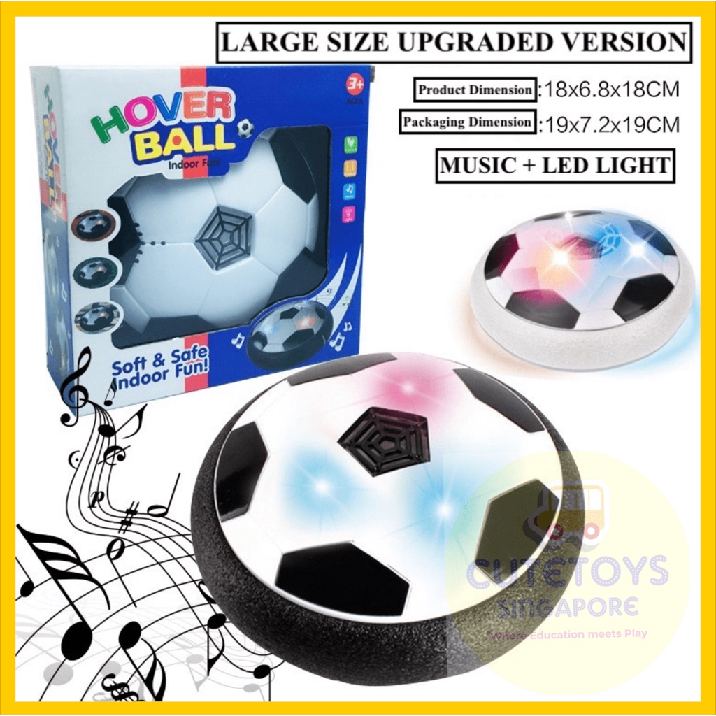 SG STOCKS] Hover Ball Kids LED + Music Light Air Powered Hover Soccer Ball  (UPGRADED) / Football for Outdoor & Indoor