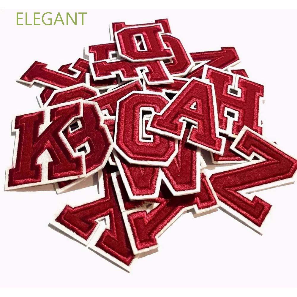 ELEGANT Red Letter Patches DIY Applique Patches 3D Sewing English ...