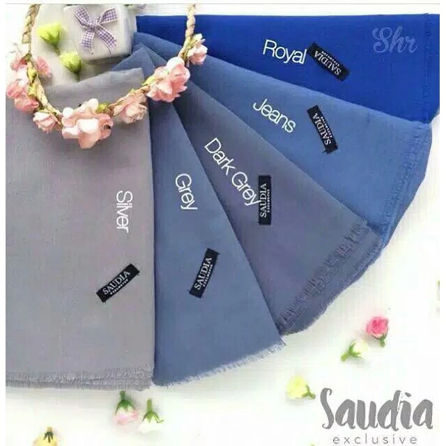 Hijab Segi Empat Rawis Saudia Polos Part 5 / Segi Empat Rawis Polos / Segi Empat Premium - Gambar 3