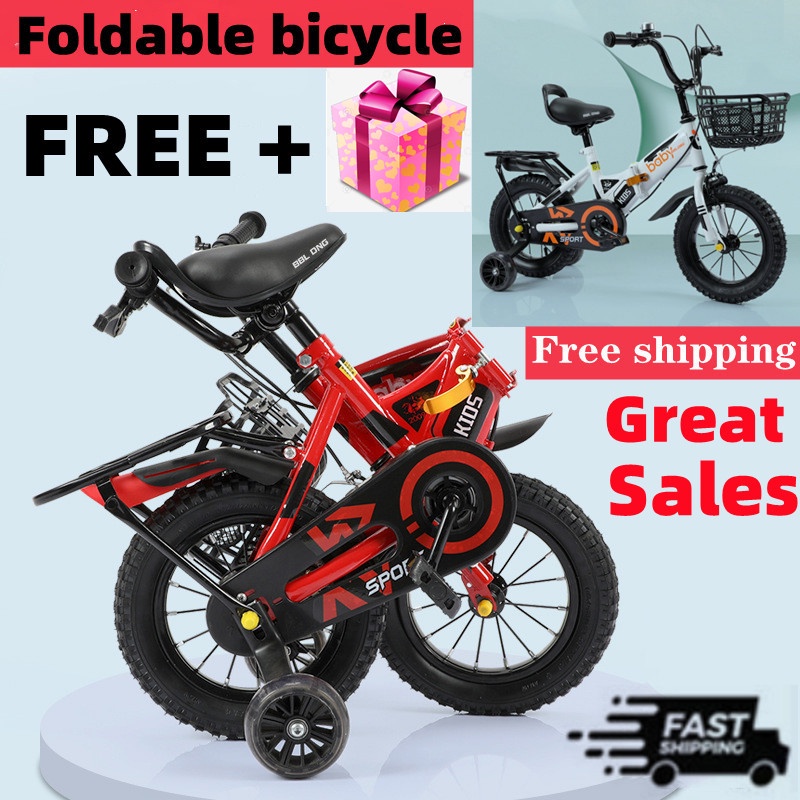 ???NEW Children foldable bicycle 12 14 16 18 20 inch kids bicycle fold foldable bike boy girl bike Easy installation Strong and solid